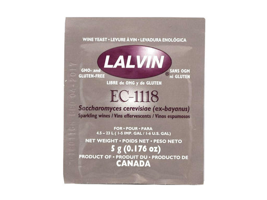 Lalvin EC-1118 Sparkling Wine Champagne Style & Cider Yeast 5g Sachet