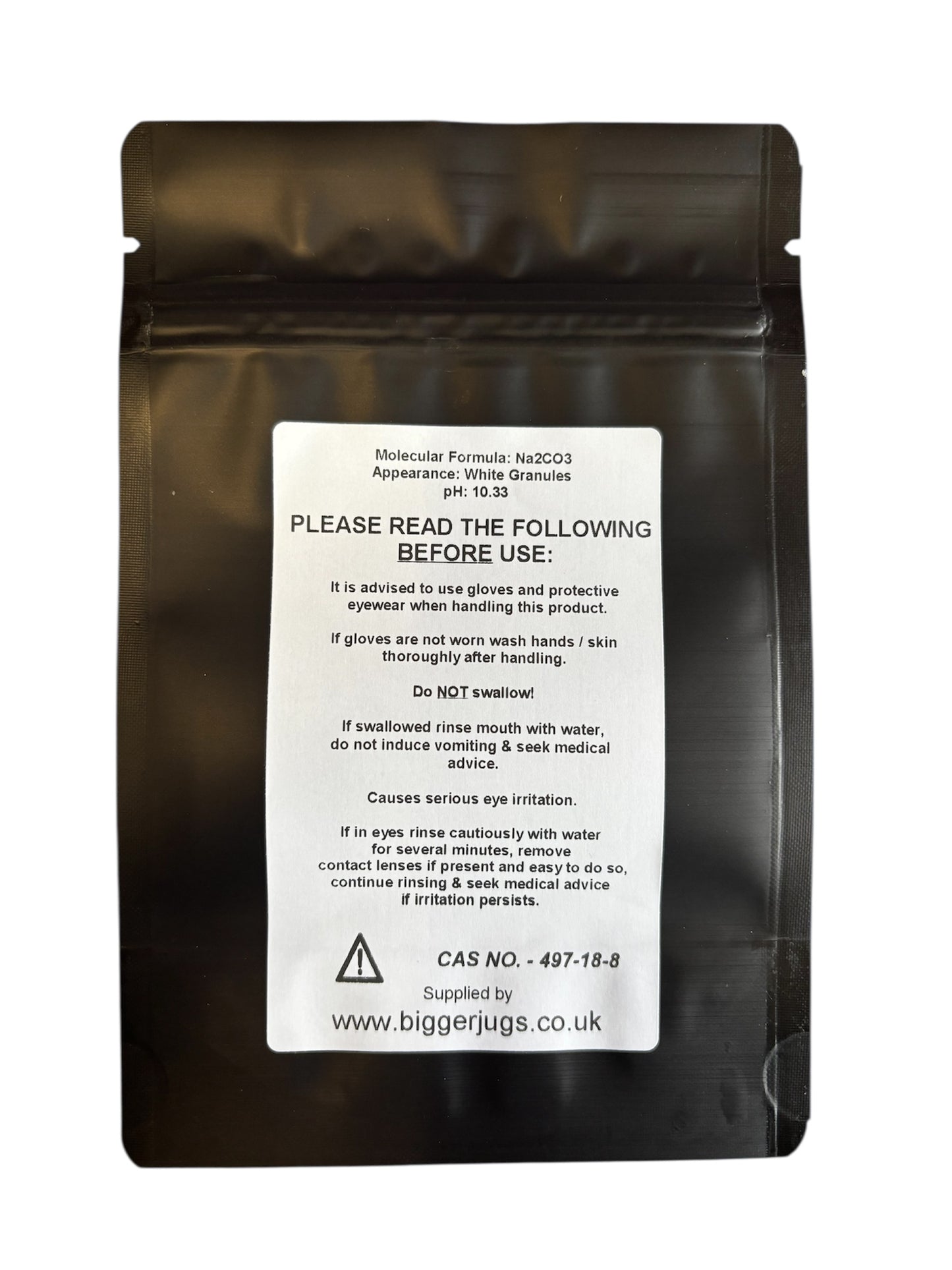 Sodium Carbonate (Soda Ash) Granular 100g Resealable Pouch- Laundry Aid Washing Soda Dye Fixer