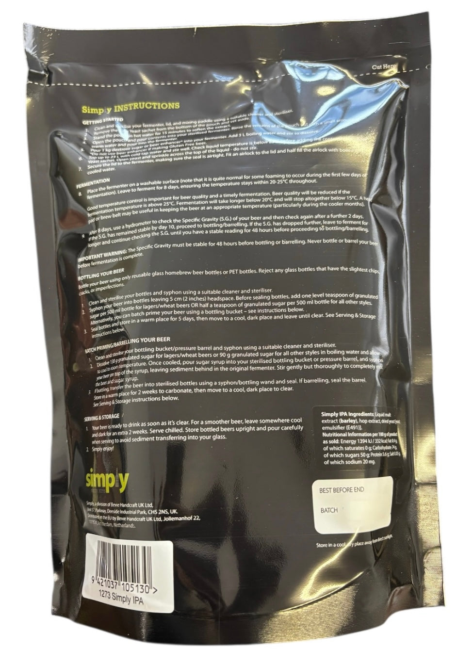 Simply IPA - 1.8Kg 40 Pint Beer Kit