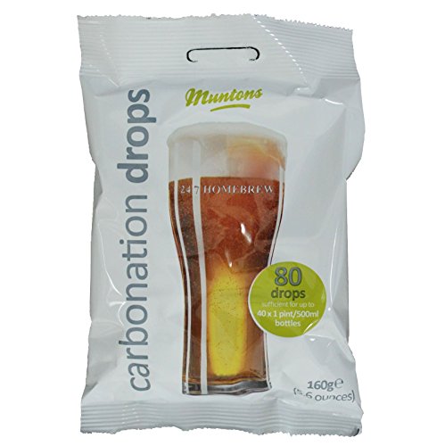 Muntons Carbonation Drops 160g - Pack of 80 Drops (Sufficient For Up To 40 x 1 Pint / 500ml Bottles)