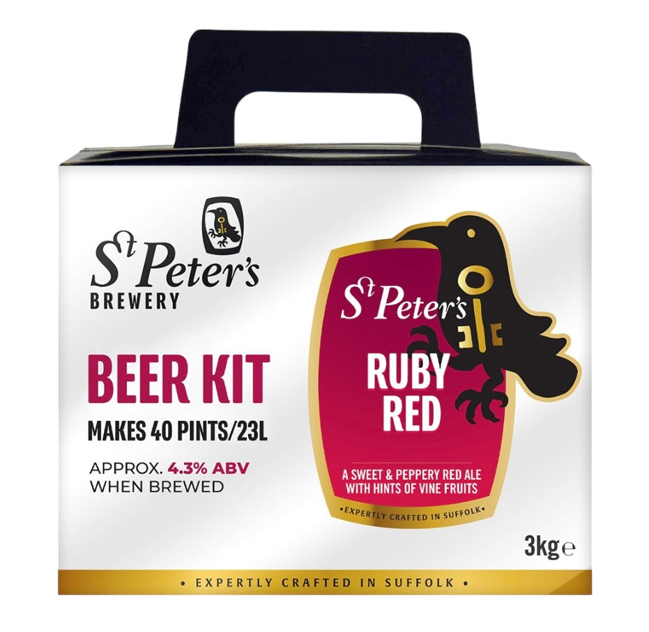 St Peters Brewery - Ruby Red Ale 3Kg 40 Pint Beer Kit