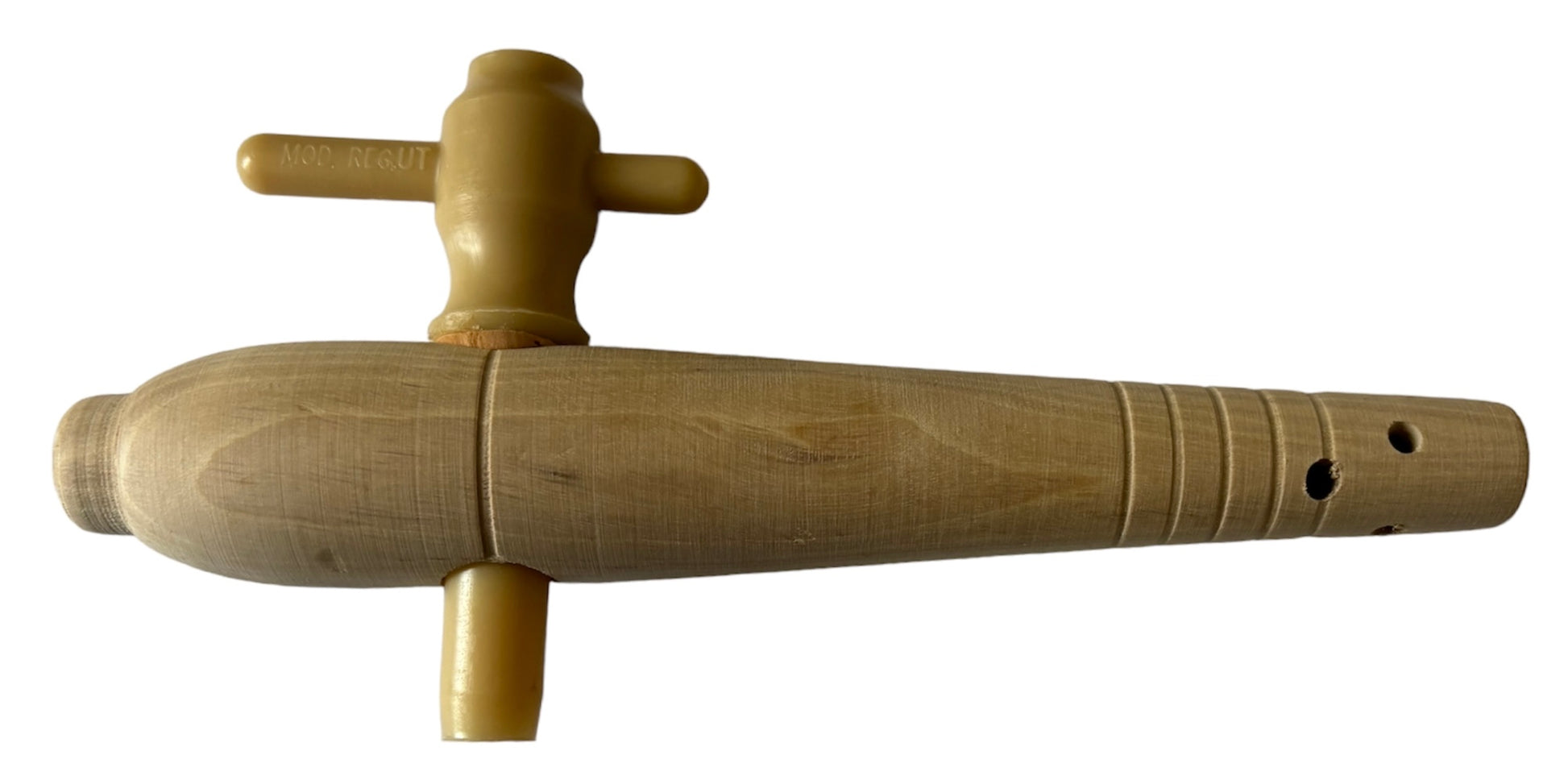 7 1/2" Whitewood Cask Tap with Perforated Corked End - For Use with Ale, Cider & Wine Casks