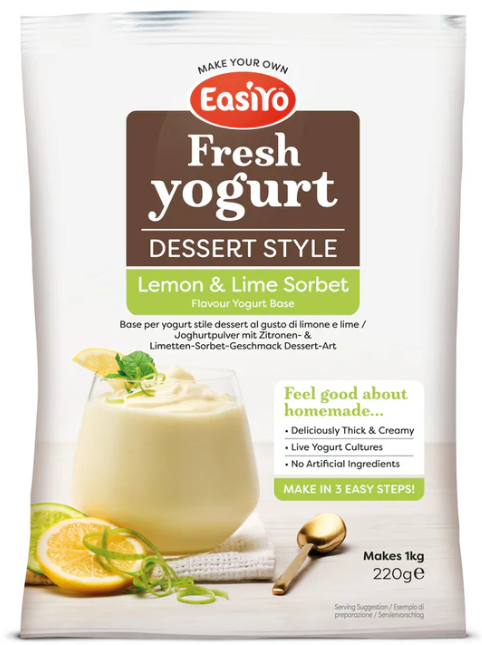 EasiYo Lemon & Lime Sorbet Flavoured Yogurt Sachet 220g