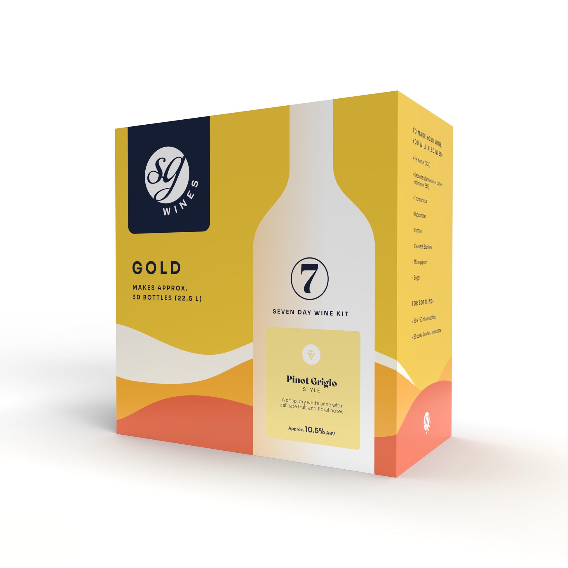SG Wines (Formerly Solomon Grundy) Gold 30 Bottle 7 Day Wine Kit - Pinot Grigio