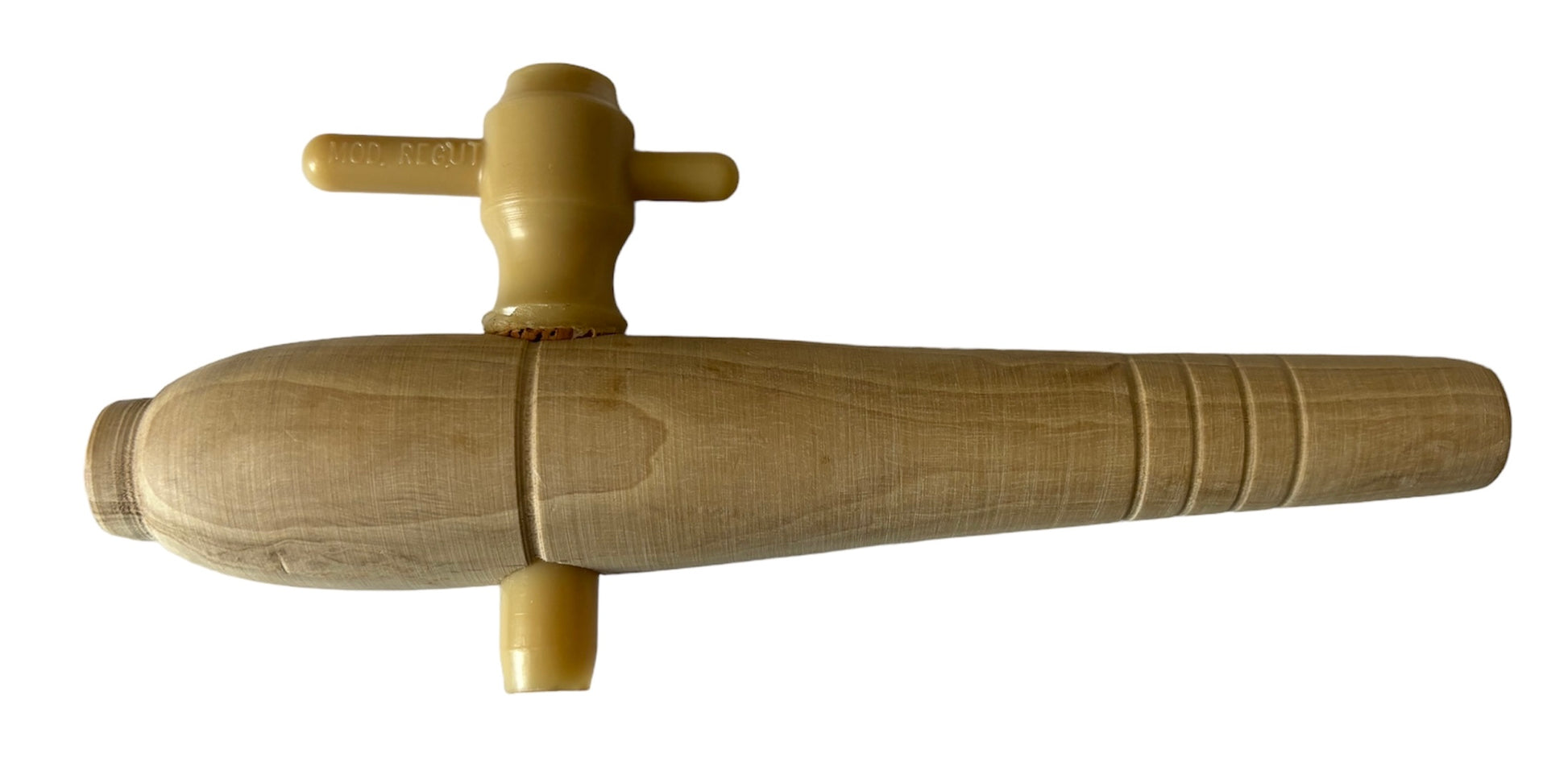 7" Whitewood Cask Tap with Open End - For Use with Ale, Cider & Wine Casks