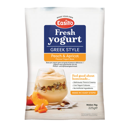 Easiyo Greek Style Peach & Apricot Flavoured Yogurt 225g