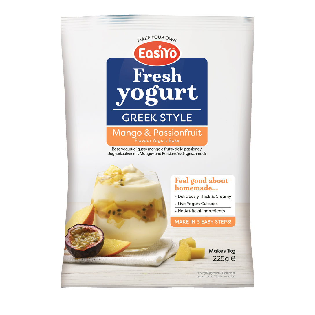 Easiyo Greek Style Mango & Passionfruit Flavoured Yogurt Sachet 225g