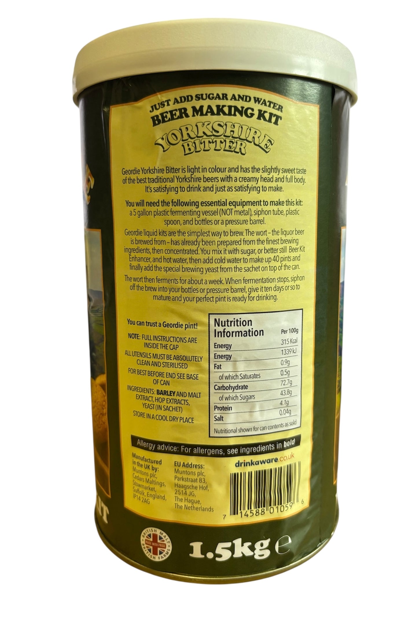 Geordie - Yorkshire Bitter 40 Pint 1.5Kg Beer Kit
