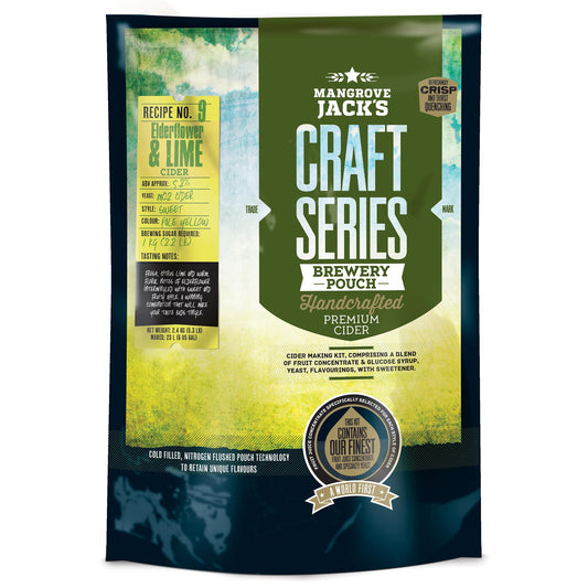 Mangrove Jack's Craft Series Elderflower & Lime 40 Pint Cider Kit 2.4Kg