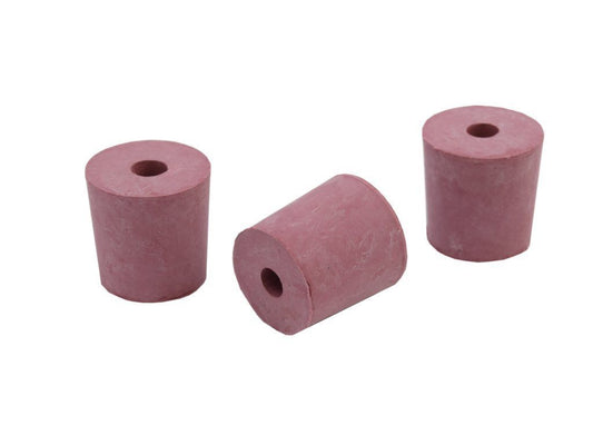 Pack of 3 Rubber Bungs (With Holes For Airlocks) - To Fit Glass Demi-Johns 