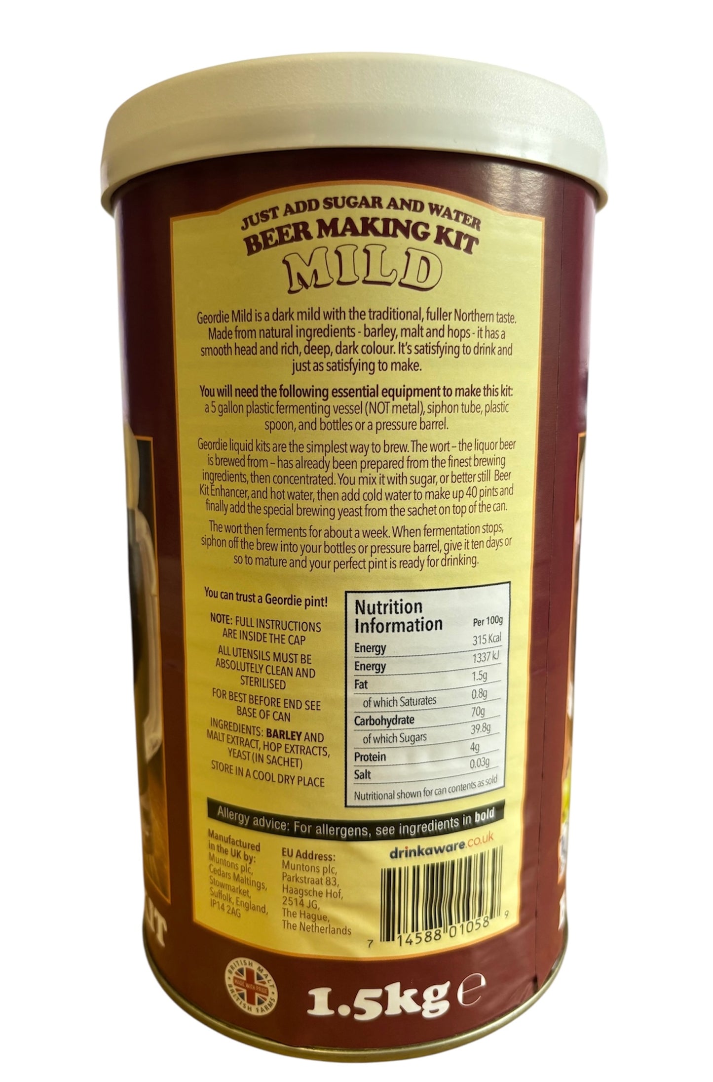 Geordie - Mild 40 Pint 1.5Kg Beer Kit