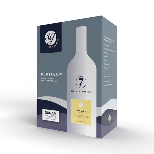 SG Wines (Formerly Solomon Grundy) Platinum 30 Bottle 7 Day Wine Kit - Pinot Grigio
