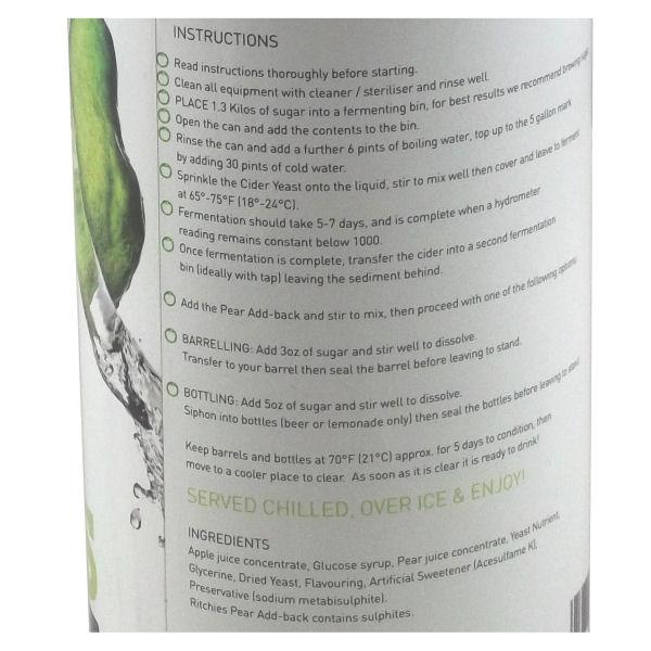 On The Rocks - Pear Flavour 1.7Kg 40 Pint Cider Kit
