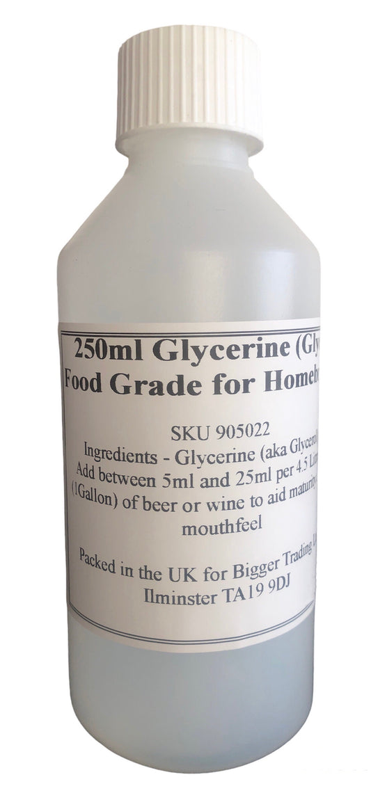 Glycerine (Glycerol) 250ml - To Aid Maturing & Smoothing of Homemade Wines - Also Excellent in Homemade Sorbet Making