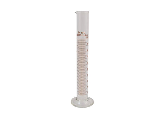 Glass Measuring Cylinder 100ml - Graduated Measuring Cylinder / Hydrometer Trial Jar
