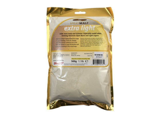 Muntons 500g Foil Packed Spraymalt - Extra Light 