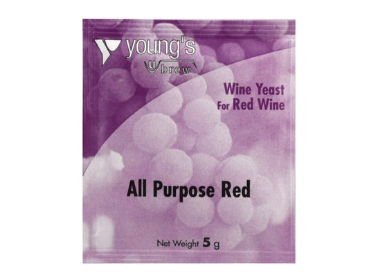 Youngs All Purpose Red Wine Yeast 5g Sachet