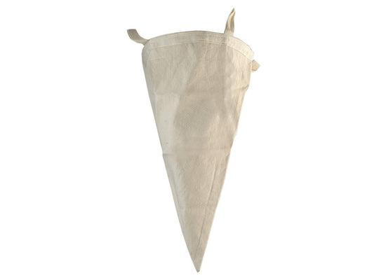 Straining Bag - Heavy Duty Calico Cotton Filter Cone - For Wine Making, Cordials, Jellies, Sorbets (10 Litre Capacity)