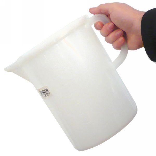 Jug Plastic 10 Pint (5 Litre) - Large Strong Heavy Duty Food Grade 