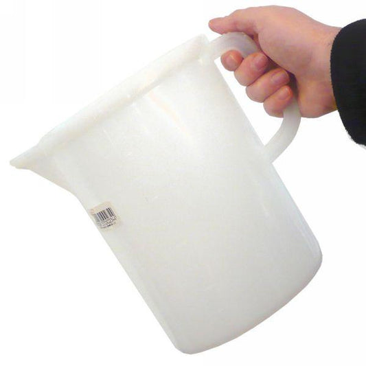 Jug Plastic 10 Pint (5 Litre) - Large Strong Heavy Duty Food Grade 