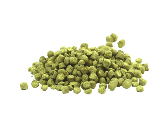 Hop Pellets Supplied in Heavy Duty Resealable Pouch - Simcoe 100g