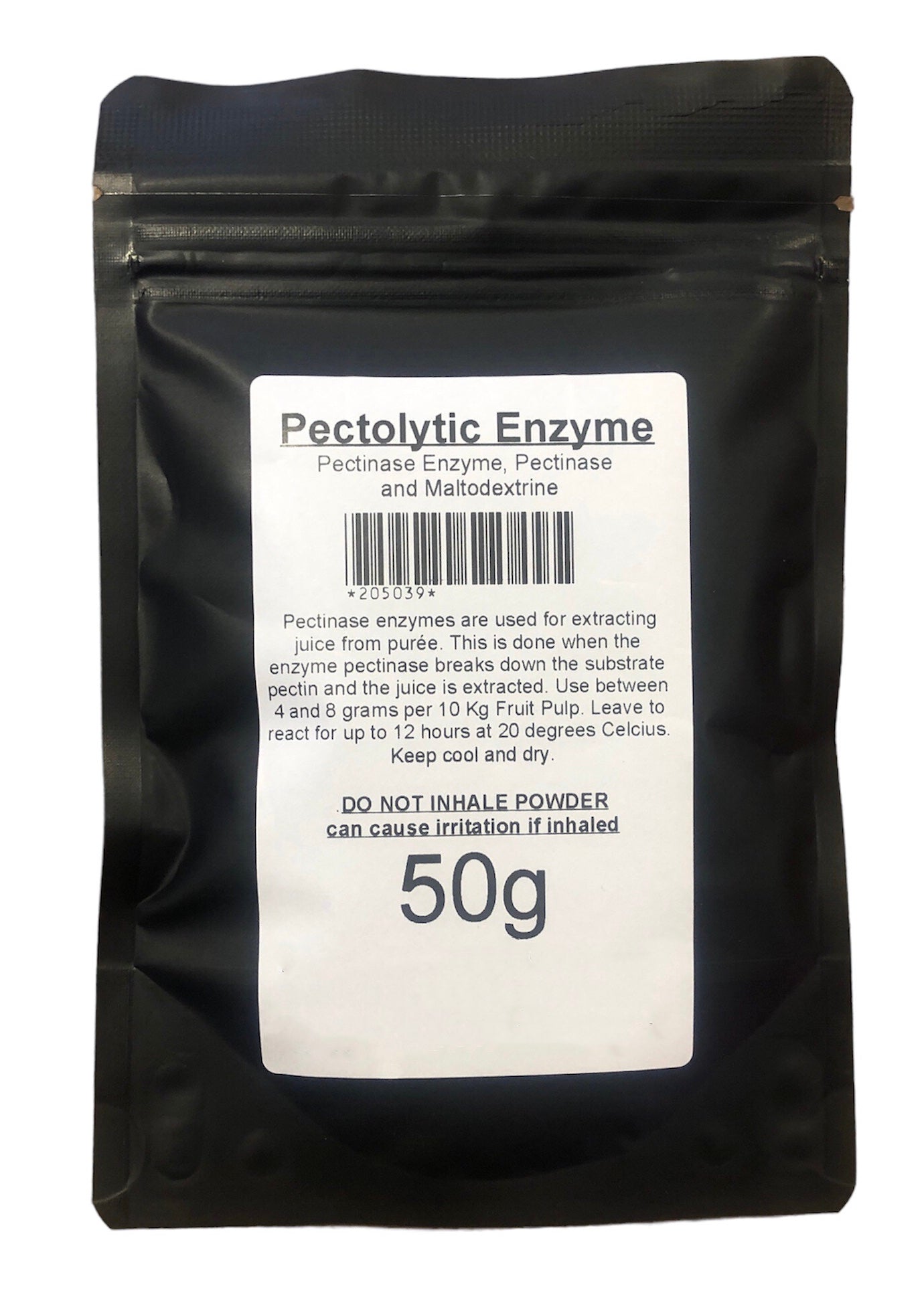 Pectolytic Enzyme 50g (Pectic Enzyme, Pectinase) -  Supplied in Resealable Pouch