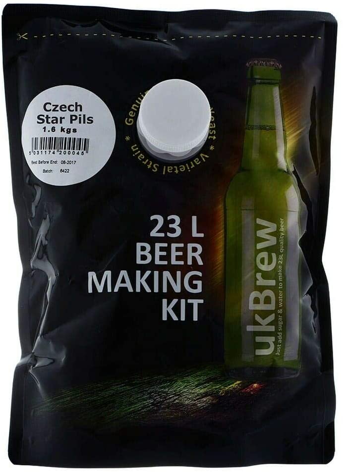 ukBrew - Czech Star Pils 1.6Kg 40 Pint Pilsener Beer Kit 