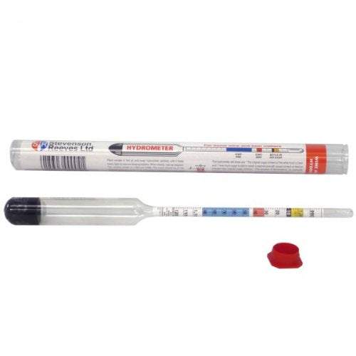 Hydrometer - Stevenson Reeves Easy To Read Triple Scale - For Wine & Beer 