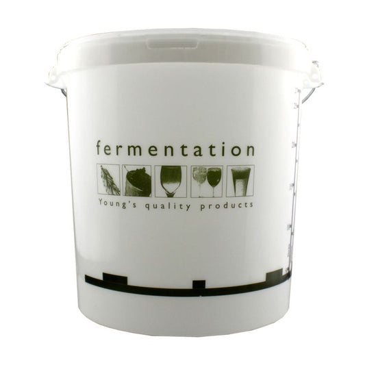 Fermentation Vessel - Youngs 33 Litre Bucket with Graduations & Drilled Lid