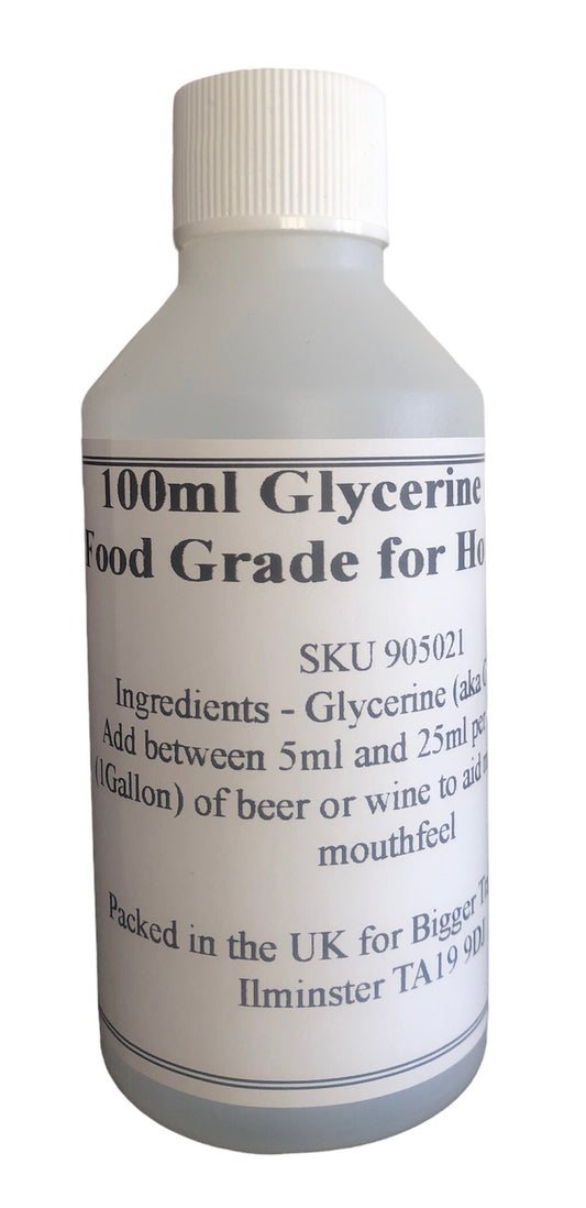 Glycerine (Glycerol) 100ml - To Aid Maturing & Smoothing of Homemade Wines - Also Excellent in Homemade Sorbet Making