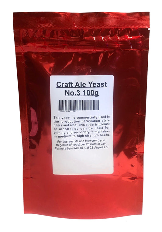 Red Packet No.3 Craft Ale Yeast 100g - Supplied in Resealable Pouch